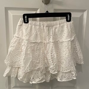Greylin white eyelet skirt